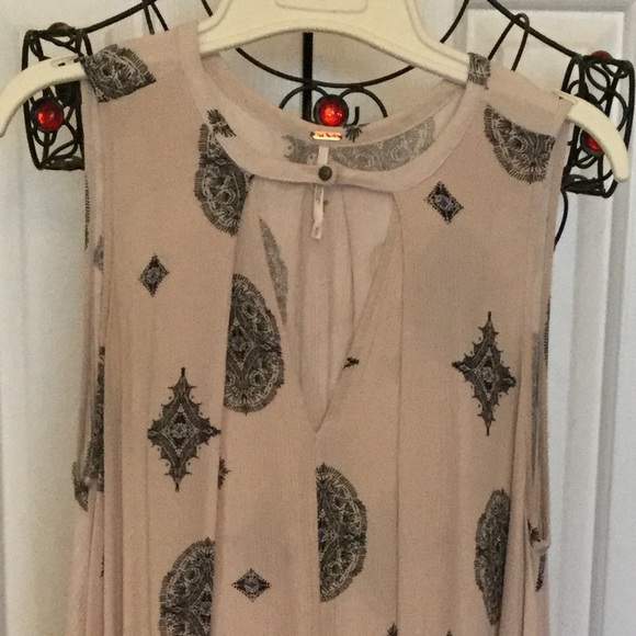 FREE PEOPLE Tree Swing Tunic Top Mini Dress Cream - Picture 3 of 6